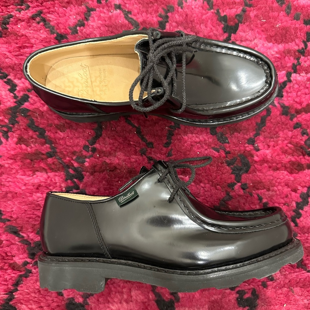 Brand New Paraboot Michael in black (Gloss Noir), size 3.5 UK / 6.5 US